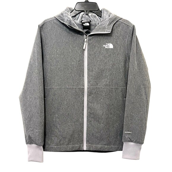 THE NORTH FACE Gray Shelbe Raschel Hooded Fleece Lined Softshell Jacket MED NWOT - Picture 1 of 9